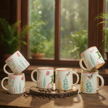 Printed Green Deer Coffee Mug Set (300ml Each)