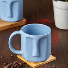 Expression Face-Shaped Ceramic Coffee Mug Set of 2 - (400ml Each)