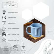Expression Face-Shaped Ceramic Coffee Mug Set of 2 - (400ml Each)