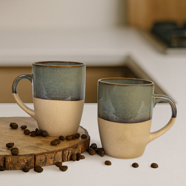 Rustic Charm' Ceramic Coffee Mugs Set of 2 by IZZYLYF