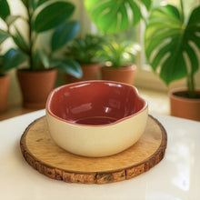 Rustic Charm Ceramic Bowls Set of 2 & Italian Red Ceramic Coffee Mug Set of 2 Combo