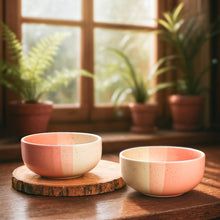 IZZYLYF Tritone Matte Finish Ceramic Bowl (500ml Each)