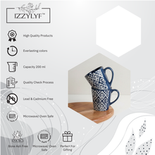 Leaf Design Ceramic Coffee Mug (200ml each)