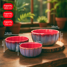 Sunset Mirage Ceramic Bowl Set - Set of 3