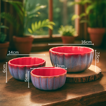 Sunset Mirage Ceramic Bowl Set - Set of 3