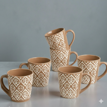 Leaf Design Ceramic Coffee Mug (200ml each)