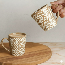 Leaf Design Ceramic Coffee Mug (200ml each)