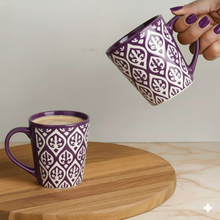 Leaf Design Ceramic Coffee Mug (200ml each)