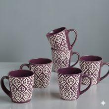 Leaf Design Ceramic Coffee Mug (200ml each)