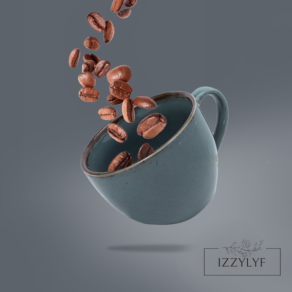 Blue Stone Cappuccino Large Coffee Cups with Saucer (Set of 6)