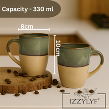 Rustic Charm' Ceramic Coffee Mugs Set of 2 by IZZYLYF