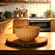 IZZYLYF Wave Yellow Ceramic Bowl(500ml Each)