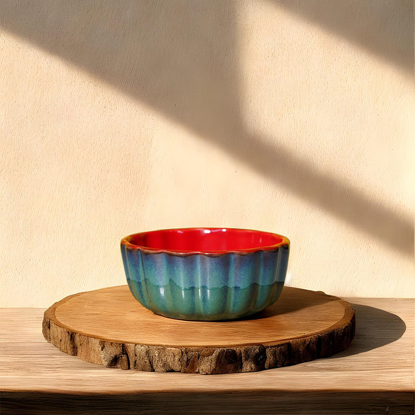 Sunset Mirage Green Ceramic Bowl Set - Set of 3